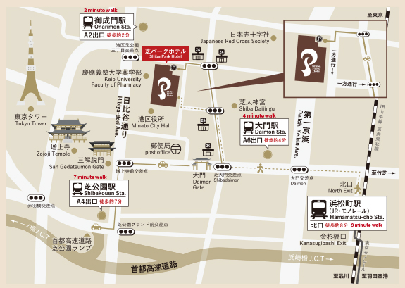 Shiba Park Hotel Map